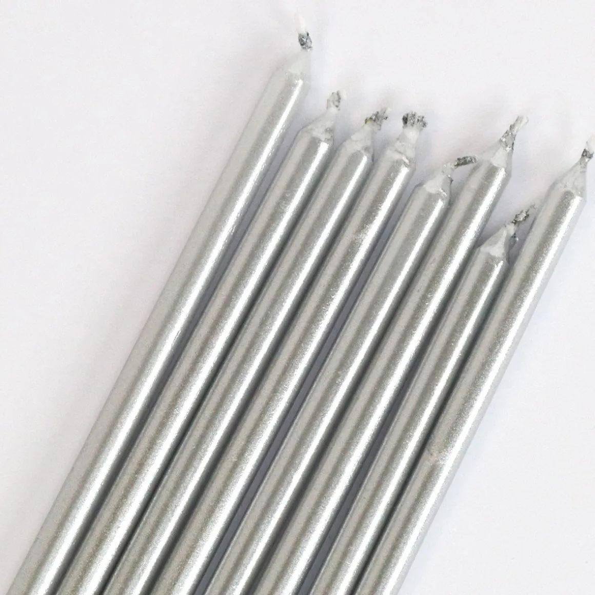 PME Taartkaarsjes Zilver Extra Lang (15cm) Set/16