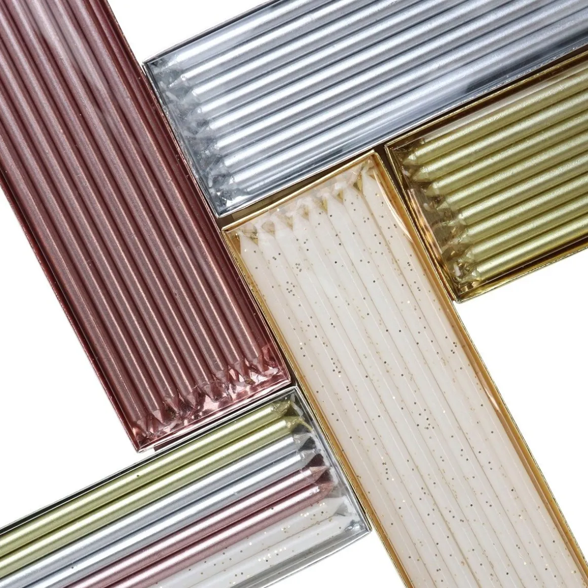 PME Taartkaarsjes Zilver Extra Lang (15cm) Set/16