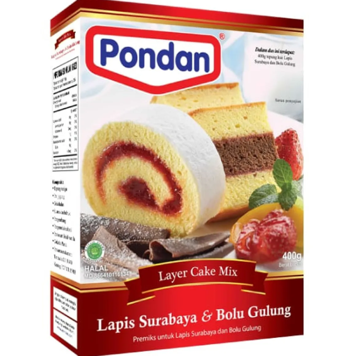 Pondan Layer Cakemix Lapis Surabaya 400g
