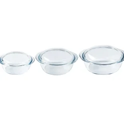 Pyrex 4-in-1 Ovenschalen met Deksel (1L/1,6L/2,3L) Set/3