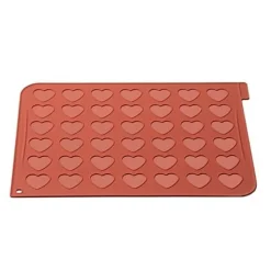 Siliconen Bakmat Macarons Hartmodel 30x40cm / 42 macarons