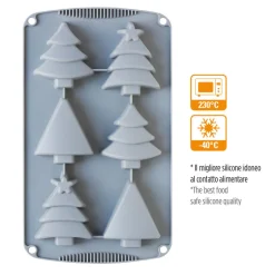Siliconen Bakvorm Kerstbomen 30x17x3(h) cm