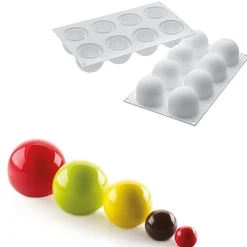 Silikomart Siliconen Bakvorm Bol (8x) Ø6,2x5,2cm