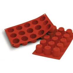 Silikomart Siliconen Bakvorm Bordelais (15x) Ø4,5x4,5cm