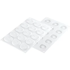 Silikomart Siliconen Bakvorm Plissé (15x) Ø4,5x0,6cm