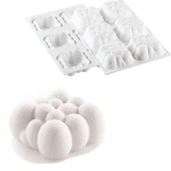 Silikomart Siliconen Bakvorm Wolk (6x) 7,1x7,1x3,4cm