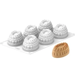 Silikomart Siliconen Bakvorm Pleincoeur Ovaal (6) 124x43mm