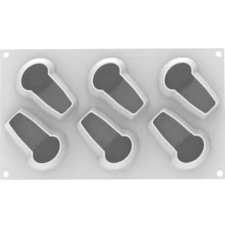 Silikomart Siliconen Vorm Babà (6) 9x6,2cm + Uitsteker