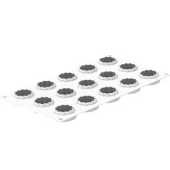 Silikomart Siliconen Vorm Crostata XS (15) Ø4,4x1,7cm