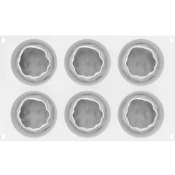 Silikomart Siliconen Vorm Syrio (6x) Ø6,8x5,8cm**