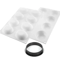 Silikomart Siliconenvorm & Taartring Set Palet Ø7cm