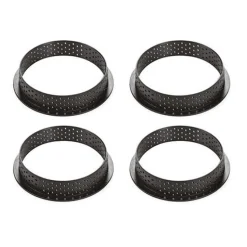 Silikomart Taartring Exoglass Geperforeerd Ø10x2 Set/4
