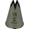 Spuitmondje gekarteld 6 Tands RVS 15mm