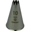 Spuitmondje gekarteld 8 Tands RVS 10mm