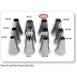 Spuitmondje JEM, round & star savoy nozzles