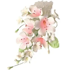 Suikerbloem Boeket Lelies Perzik/Zalm