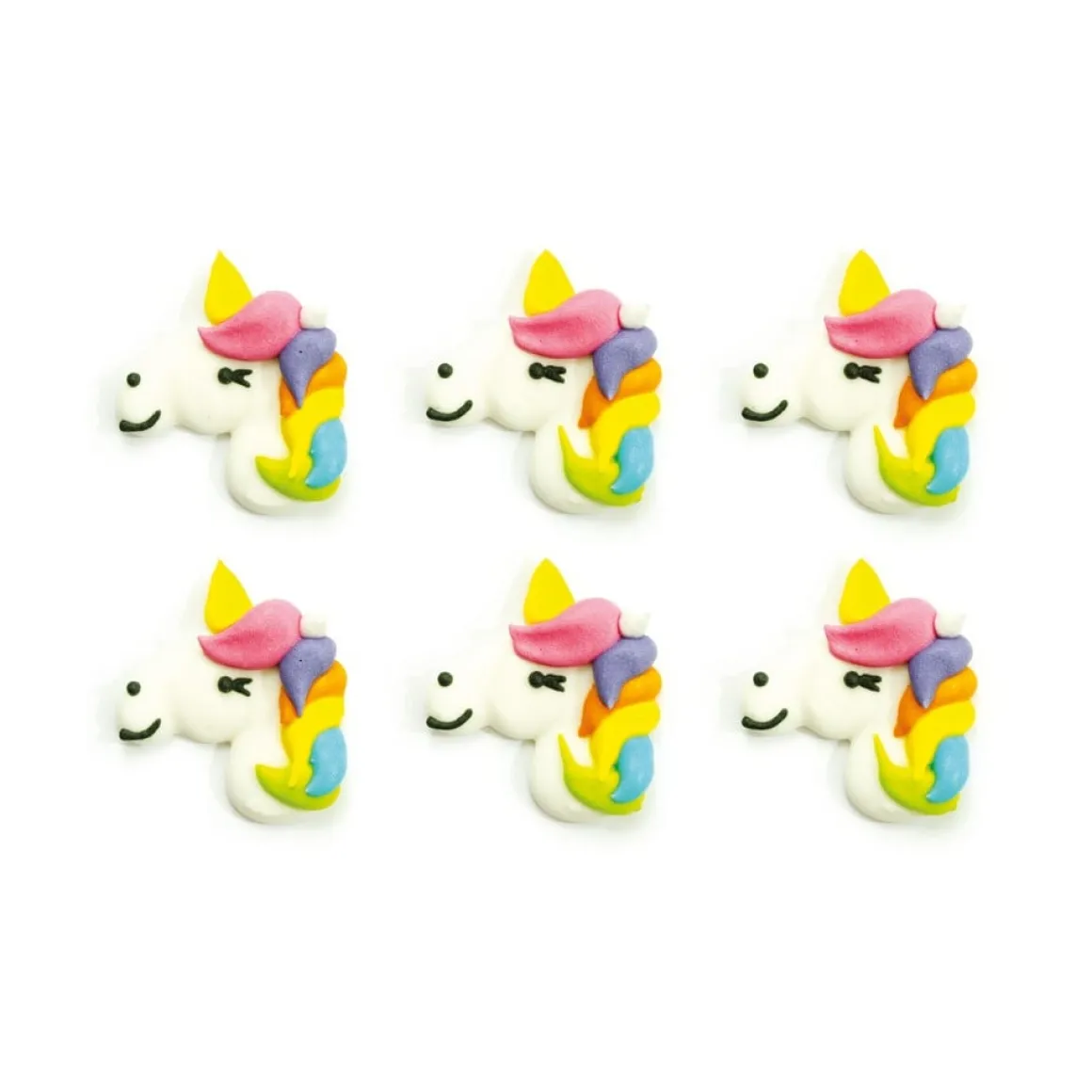 Suikerdecoratie Unicorns 3cm 6st.**
