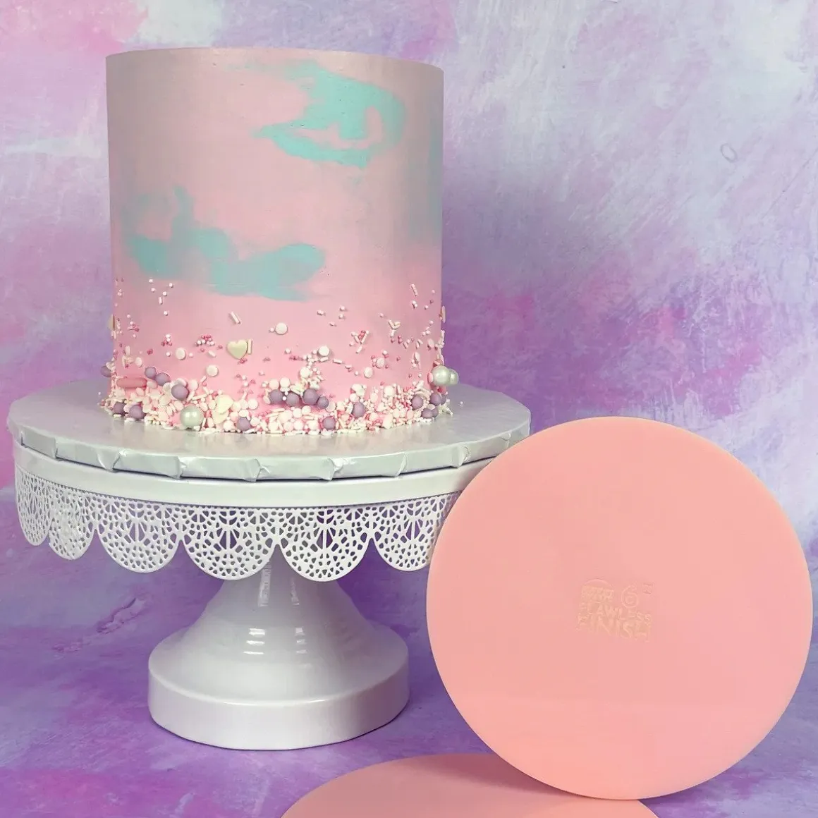 Sweet Stamp Flawless Botercreme Plaat Rond Ø20cm Set/2