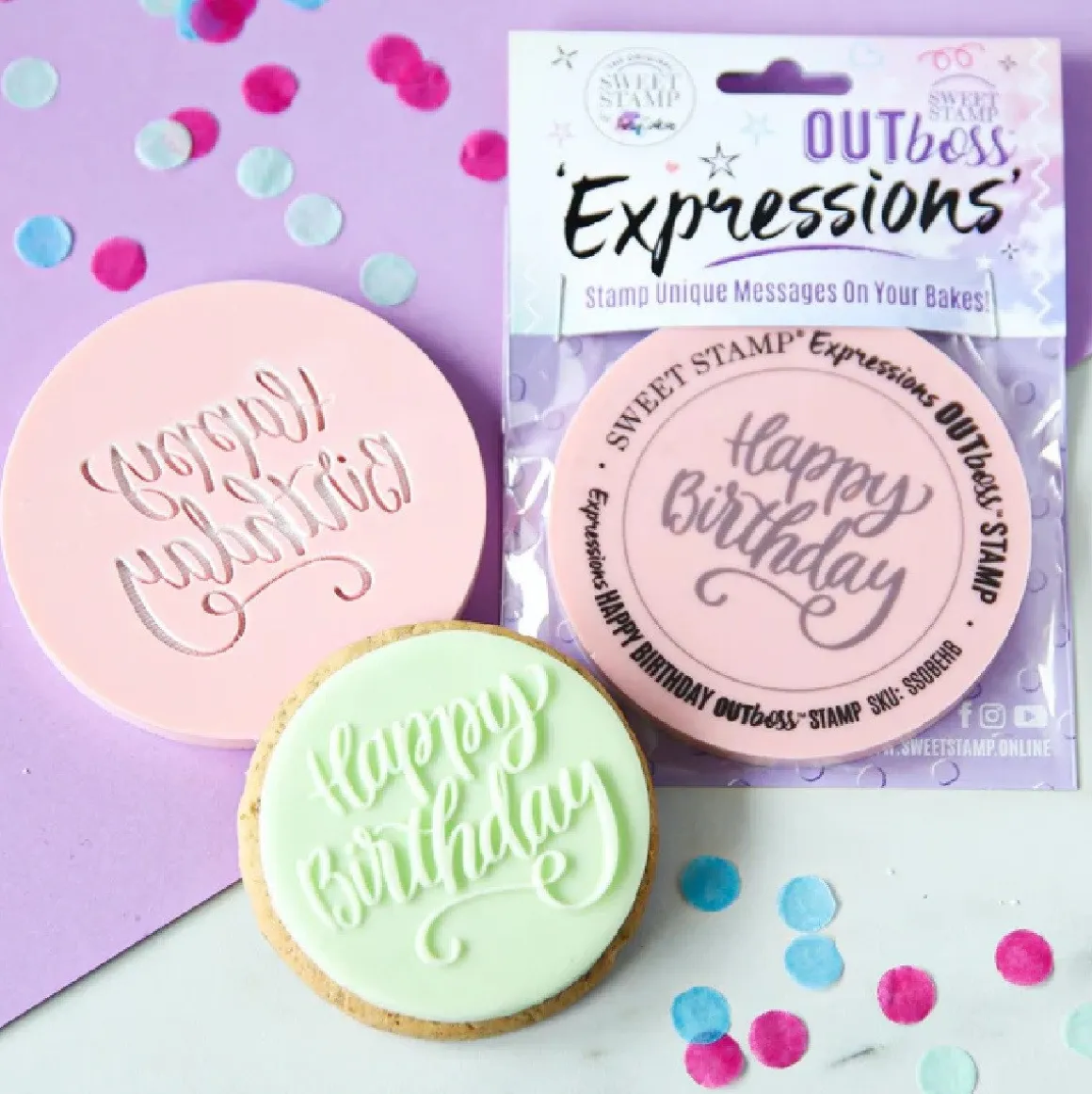 Sweet Stamp Outboss Elegant Happy Birthday