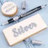 Sweet Stamp Stift Eetbare Inkt Dubbelzijdig Metallic Zilver