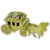 Taartdecoratie Bruidskoets Goud Kunststof 10cm