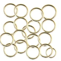 Taartdecoratie Ringen Goud Plastic Ø2cm 100st