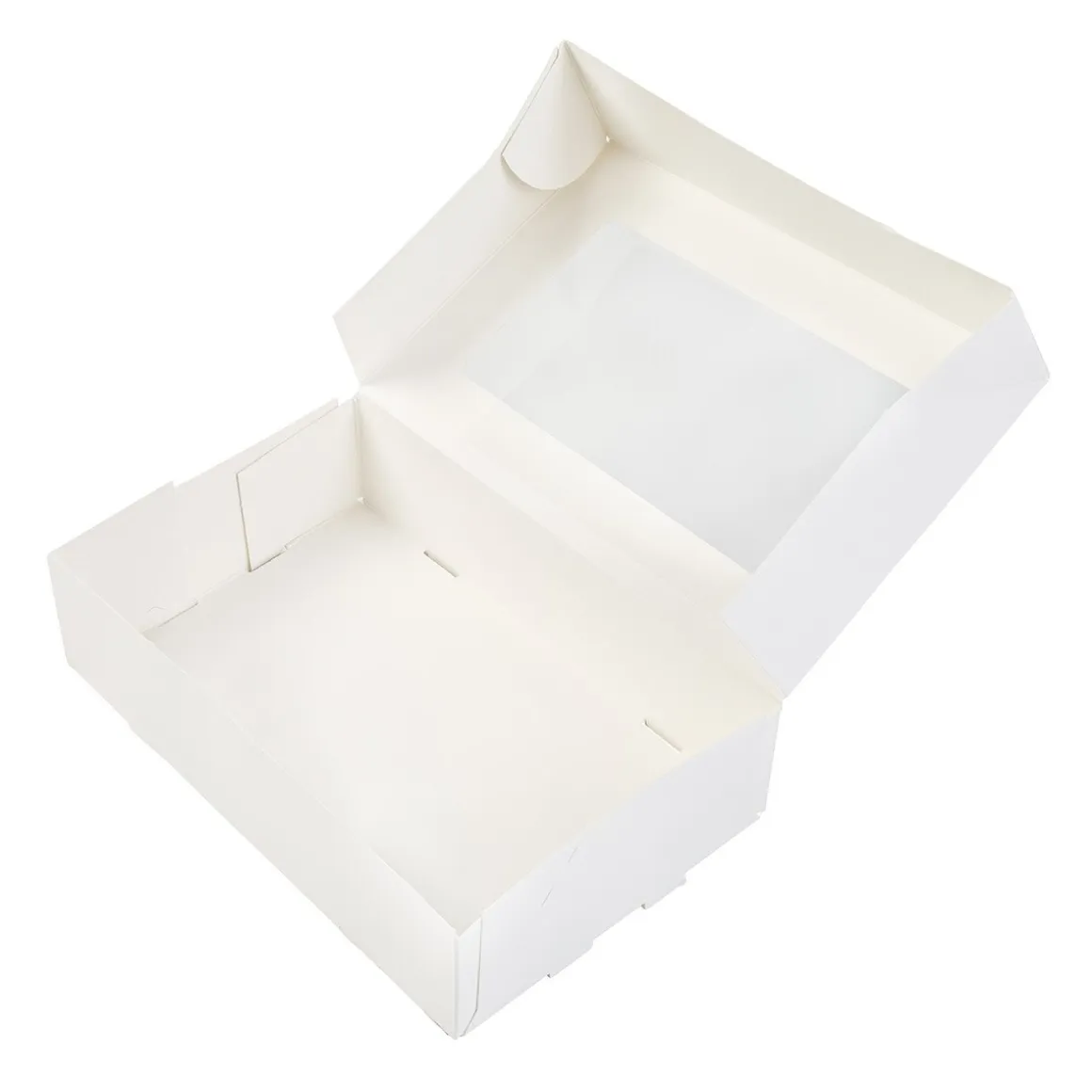Taartdoos met venster 19x12,5x5cm. Wit 50st