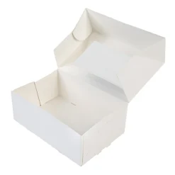 Taartdoos met venster 24x16x9cm. Wit 3st