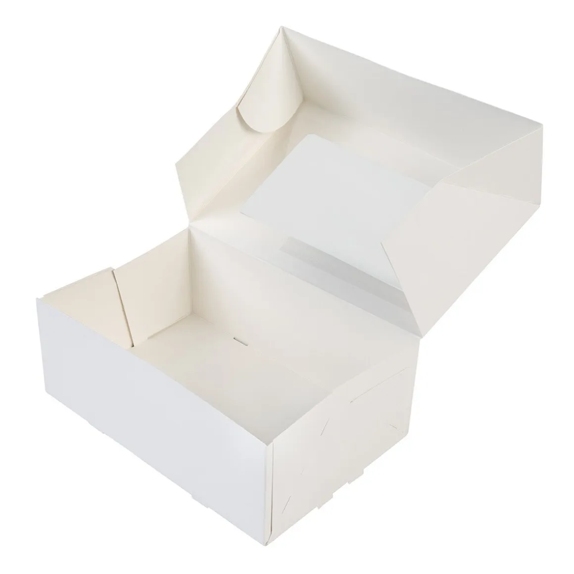 Taartdoos met venster 24x16x9cm. Wit 3st