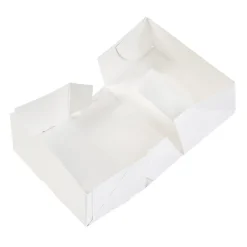 Taartdoos met venster 12x7x5cm. Wit 50st