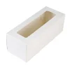 Taartdoos met venster 26x12x7cm. Wit 50st