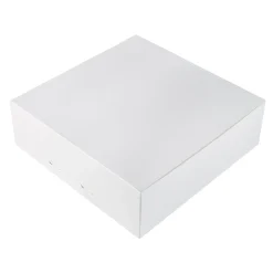 Taartdoos 25x25x8cm. Wit 3st