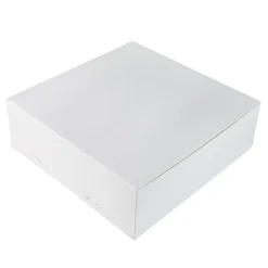 Taartdoos 30x30x10cm. Wit 50st