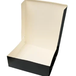 Taartdoos 30x30x10cm. Zwart 3st
