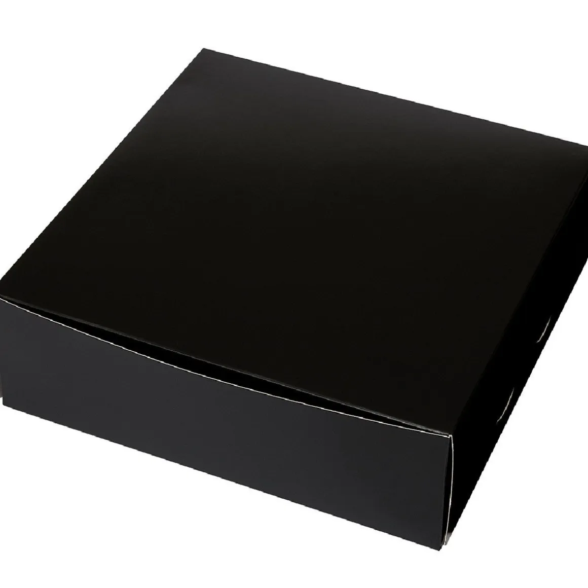 Taartdoos 25x25x8cm. Zwart 3st