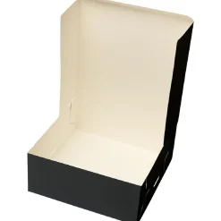 Taartdoos 21x21x5cm. Zwart 50st