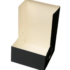 Taartdoos 15x15x8cm. Zwart 3st