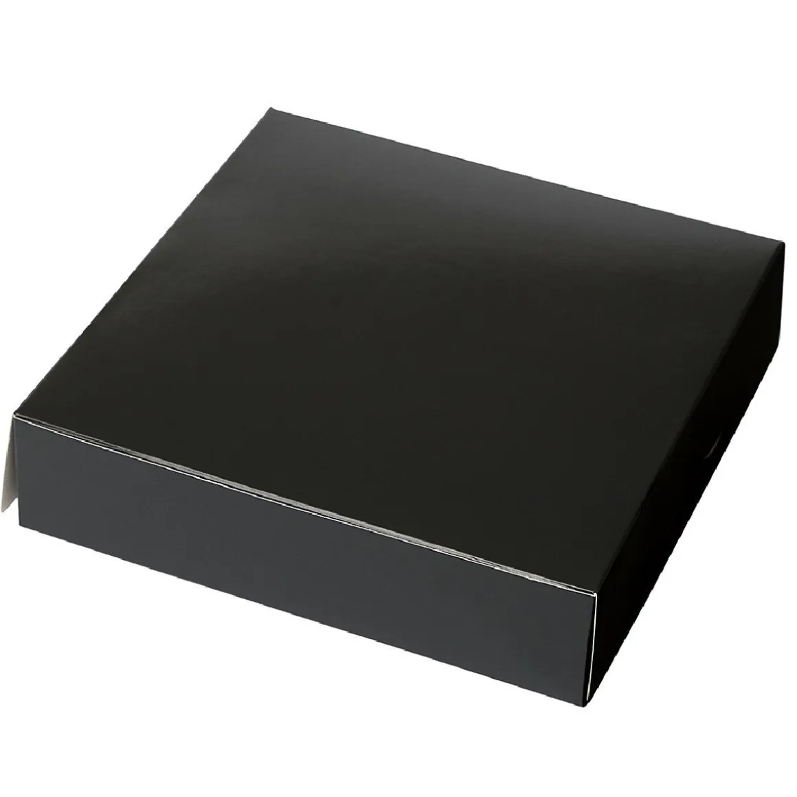 Taartdoos 19x19x8cm. Zwart 3st