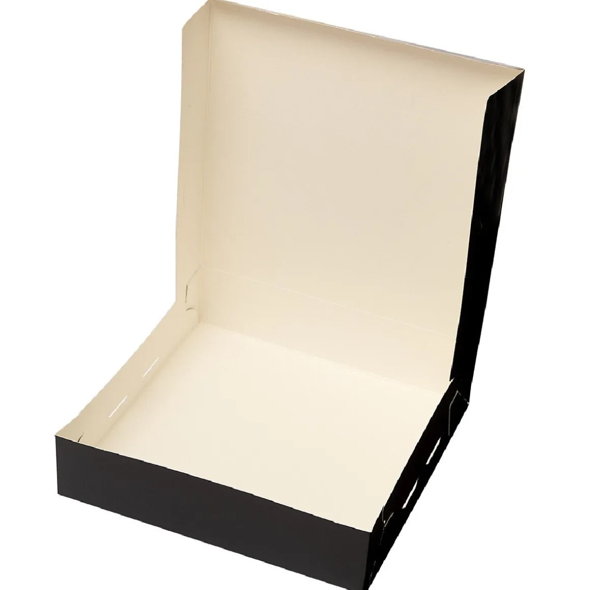 Taartdoos 19x19x8cm. Zwart 3st