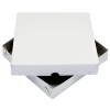 Taartdoos Zwanenhals Laag Model 25x25x4,5cm. Wit 100st