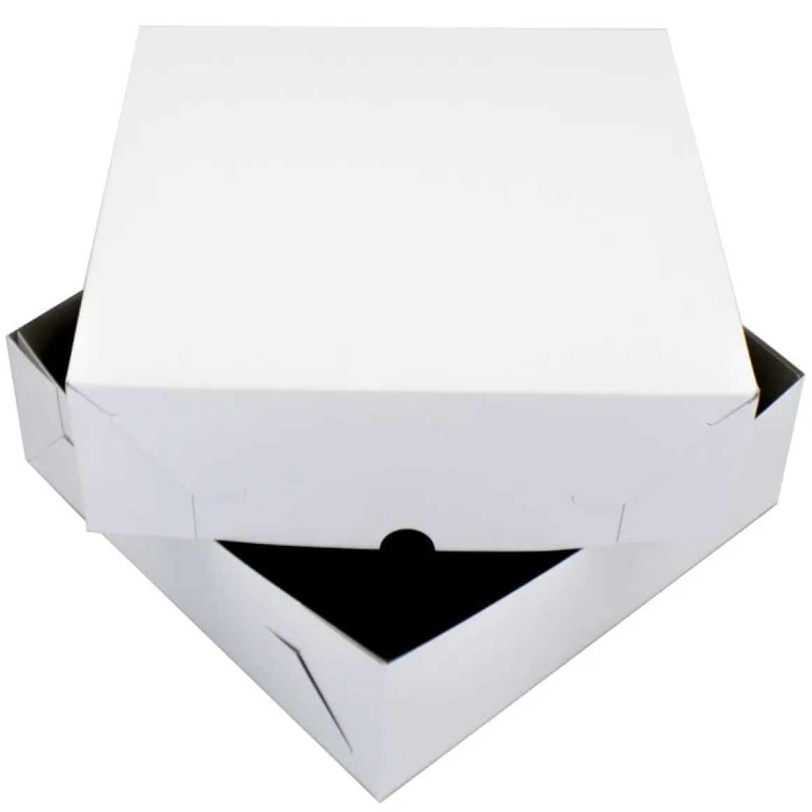 Taartdoos Zwanenhals 30x30x9cm. Wit 50st