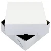 Taartdoos Zwanenhals 25x25x9cm. Wit 100st