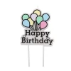 Taartkaarsje Happy Birthday Ballonnen**