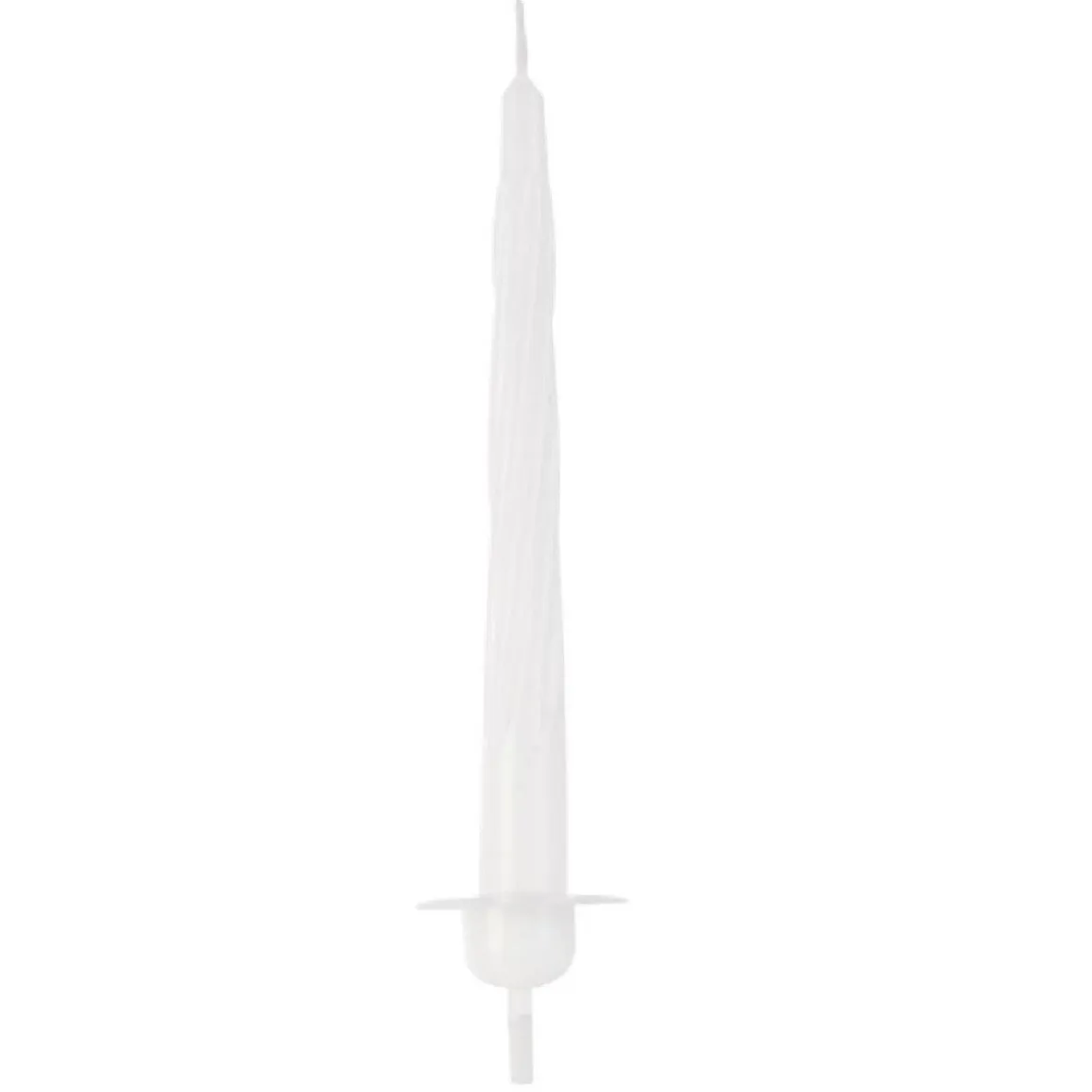 Taartkaarsjes met houder 7cm 100st. Wit