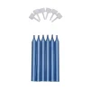 Taartkaarsjes met houders Blauw 6st.**