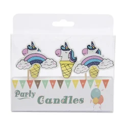 Taartkaarsjes Unicorn & Regenboog**