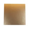 Taartkarton Vierkant Goud/Zwart 28x28cm per stuk