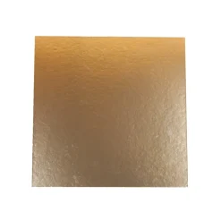 Taartkarton Vierkant Goud/Zwart 24x24cm per stuk