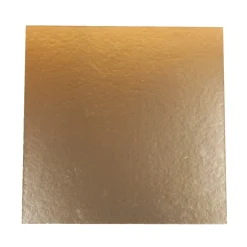 Taartkarton Vierkant Goud/Zwart 32x32cm per stuk
