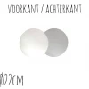 Taartonderzetter Wit / Zilver Ø22cm 100st.